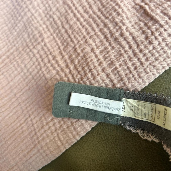 Vintage Allande French Fine Lingerie Floral Embroidered Bra Grey & Pink 34 C - Picture 8 of 8